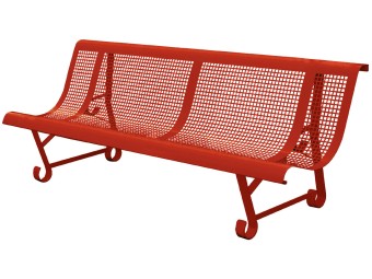 Banc exterieur Mexico 2 pieds en acier peint