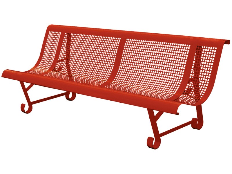 Banc exterieur Mexico 2 pieds en acier peint Banc exterieur Mexico 2 pieds en acier peint