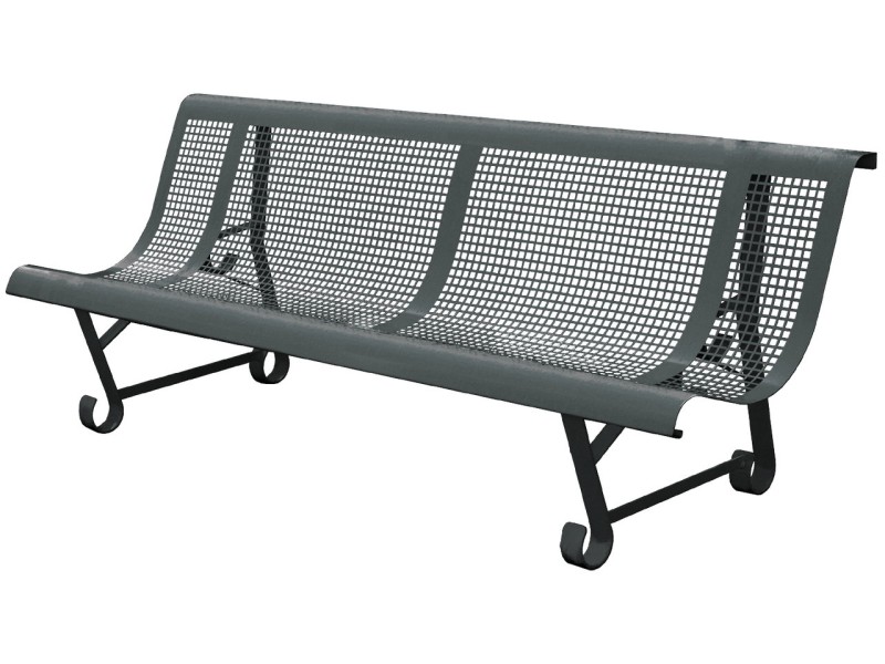 Banc exterieur Mexico 2 pieds en acier peint Banc exterieur Mexico 2 pieds en acier peint