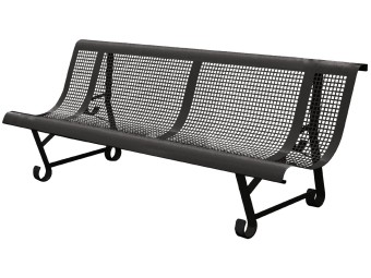 Banc exterieur Mexico 2 pieds en acier peint