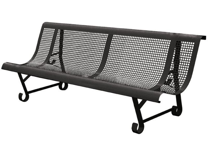Banc exterieur Mexico 2 pieds en acier peint Banc exterieur Mexico 2 pieds en acier peint