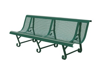 Banc exterieur Mexico 3 pieds en acier peint