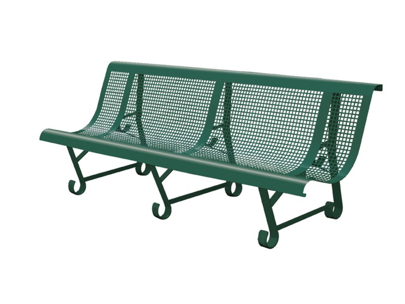 Banc exterieur Mexico 3 pieds en acier peint Banc exterieur Mexico 3 pieds en acier peint