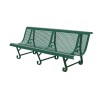 Banc exterieur Mexico 3 pieds en acier peint