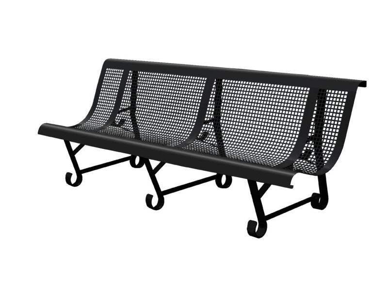 Banc exterieur Mexico 3 pieds en acier peint Banc exterieur Mexico 3 pieds en acier peint