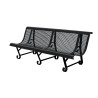 Banc exterieur Mexico 3 pieds en acier peint