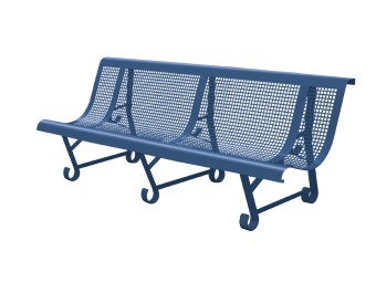 Banc exterieur Mexico 3 pieds en acier peint