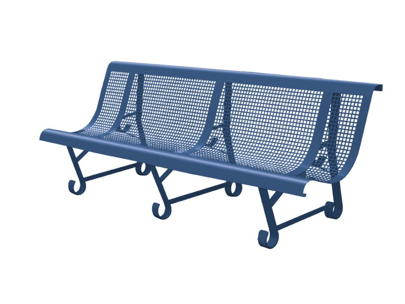 Banc exterieur Mexico 3 pieds en acier peint Banc exterieur Mexico 3 pieds en acier peint