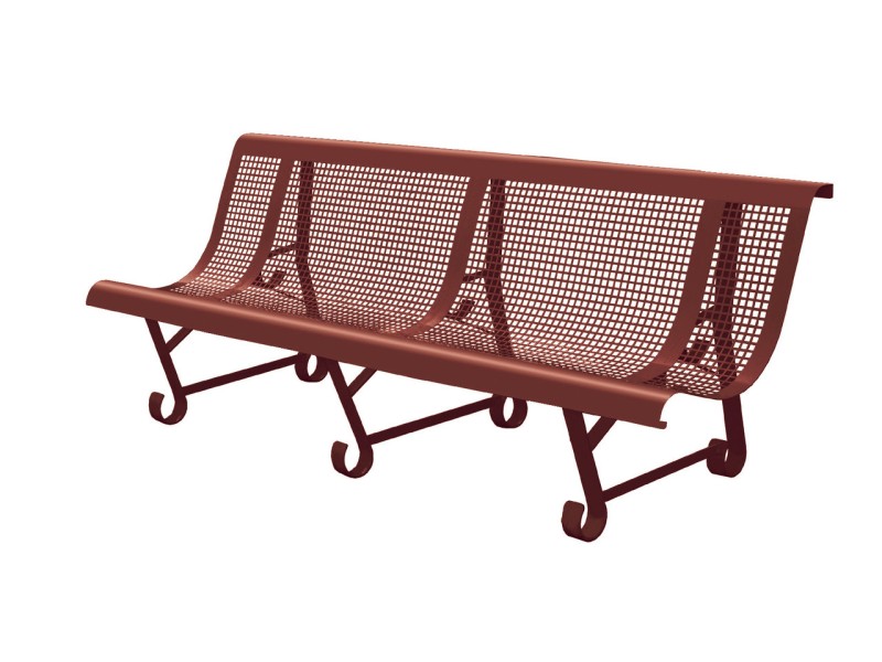 Banc exterieur Mexico 3 pieds en acier peint Banc exterieur Mexico 3 pieds en acier peint