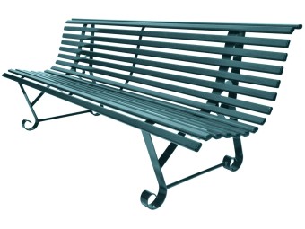 Banc exterieur Buenos Aires 2 pieds en acier peint