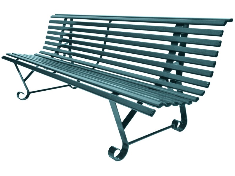 Banc exterieur Buenos Aires 2 pieds en acier peint Banc exterieur Buenos Aires 2 pieds en acier peint