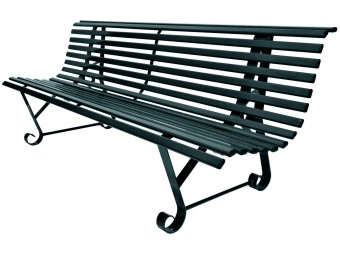 Banc exterieur Buenos Aires 2 pieds en acier peint