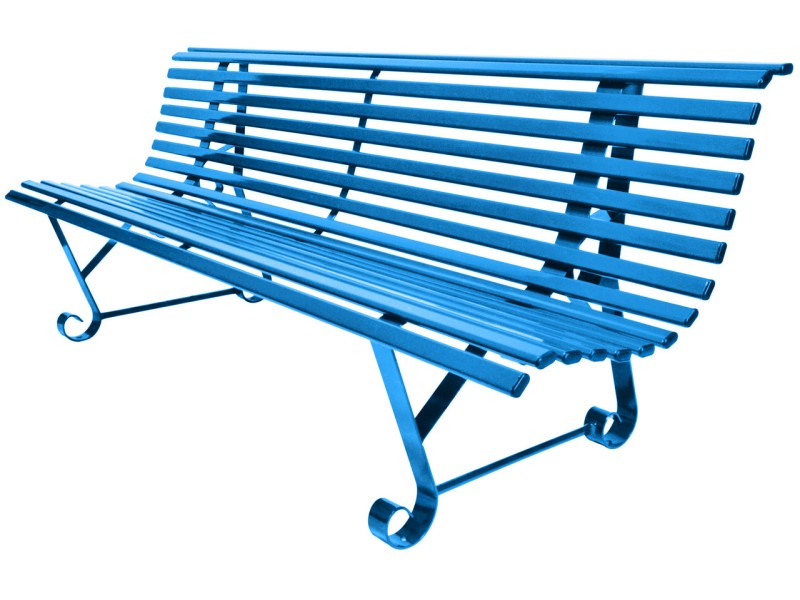 Banc exterieur Buenos Aires 2 pieds en acier peint Banc exterieur Buenos Aires 2 pieds en acier peint