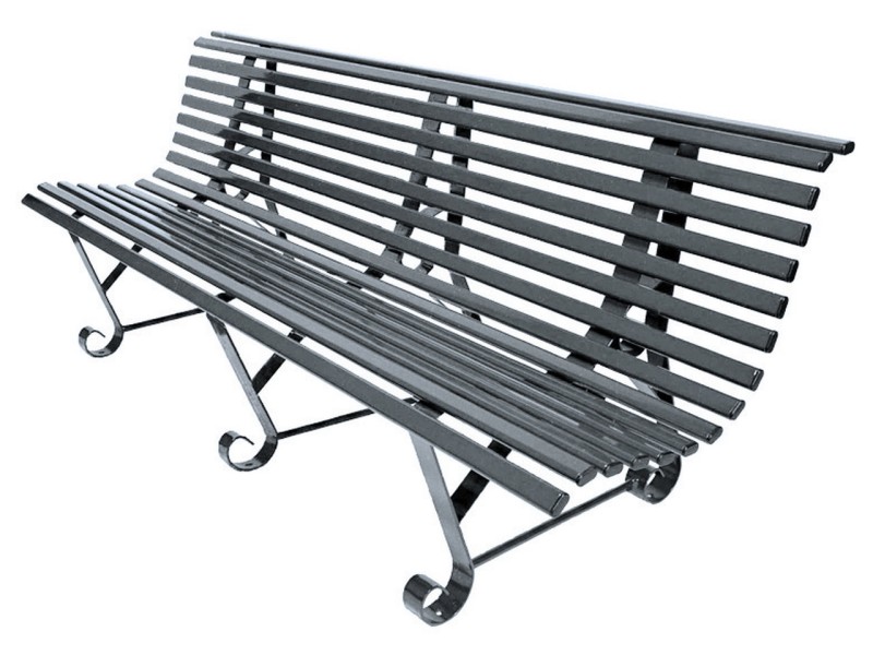 Banc exterieur Buenos Aires 3 pieds en acier peint Banc exterieur Buenos Aires 3 pieds en acier peint