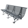 Banc exterieur Buenos Aires 3 pieds en acier peint