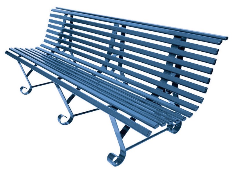 Banc exterieur Buenos Aires 3 pieds en acier peint Banc exterieur Buenos Aires 3 pieds en acier peint