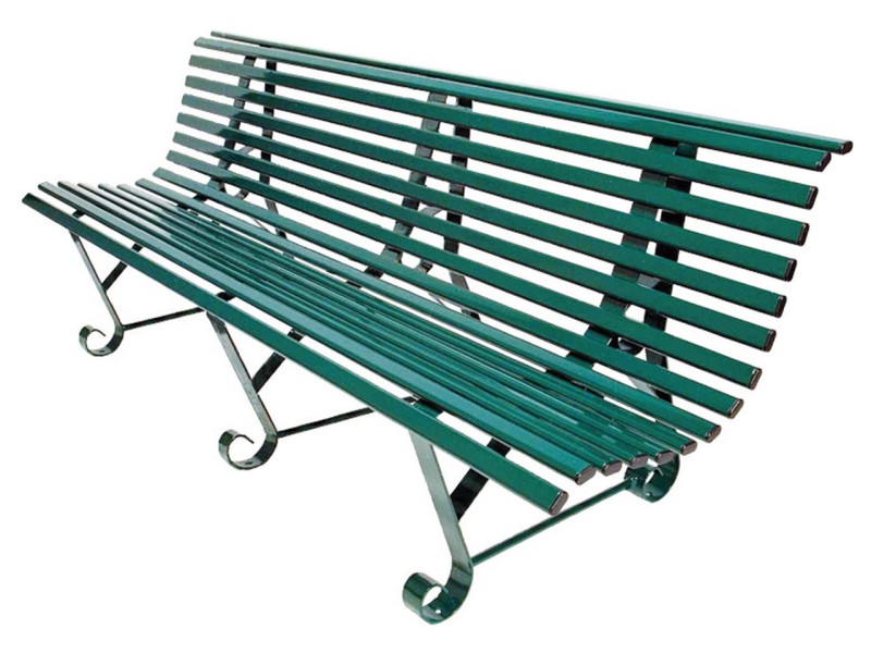 Banc exterieur Buenos Aires 3 pieds en acier peint Banc exterieur Buenos Aires 3 pieds en acier peint