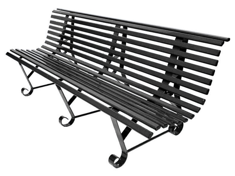 Banc exterieur Buenos Aires 3 pieds en acier peint Banc exterieur Buenos Aires 3 pieds en acier peint