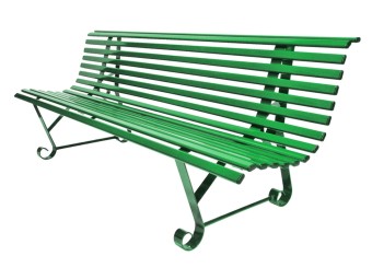 Banc exterieur Buenos Aires 2 pieds en acier peint