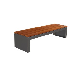 Banquette exterieure Zeus en bois exotique