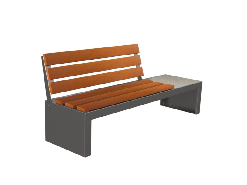 Banc exterieur Zeus en bois exotique Banc exterieur Zeus en bois exotique