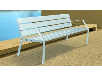 Banc exterieur Modo-10 en aluminium