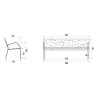 Banc exterieur Abstract en acier peint Corten