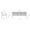 Banc exterieur La Forest en fonte ductile