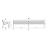 Banc exterieur Modo-10 en aluminium