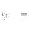 Fauteuil exterieur Modo-10 en aluminium
