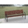 Banc exterieur Abstract en acier peint Corten