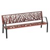 Banc exterieur Maverick en acier peint Corten