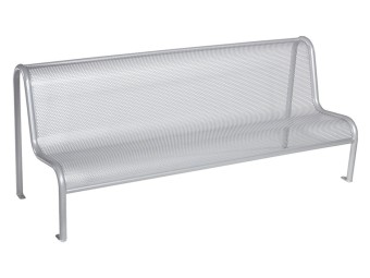 Banc exterieur Tôle acier perforé couleur aluminium