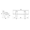 Banc exterieur Borée en béton armé
