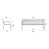 Banc exterieur Maverick en acier peint Corten