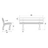 Banc exterieur Glasgow en plastique recyclé