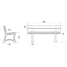 Banc exterieur Edimbourg en plastique recyclé
