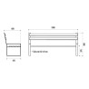 Banc exterieur Dallas  en pin traité autoclave