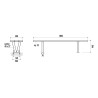 BANQUETTE BRUGES 180 CM 3 LAMES DROITES EN PIN