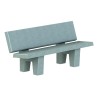 BANC ARÈS 175 CM COLORIS GRIS SABLÉ