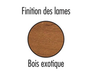 Corbeille de ville Bilbao - lames bois exotique