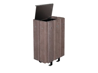 Corbeille de ville Moray - lames plastique recyclé
