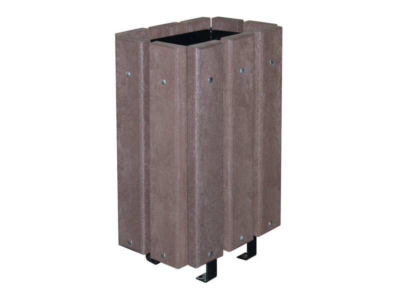 Corbeille de ville Moray - lames plastique recyclé Corbeille de ville Moray - lames plastique recyclé
