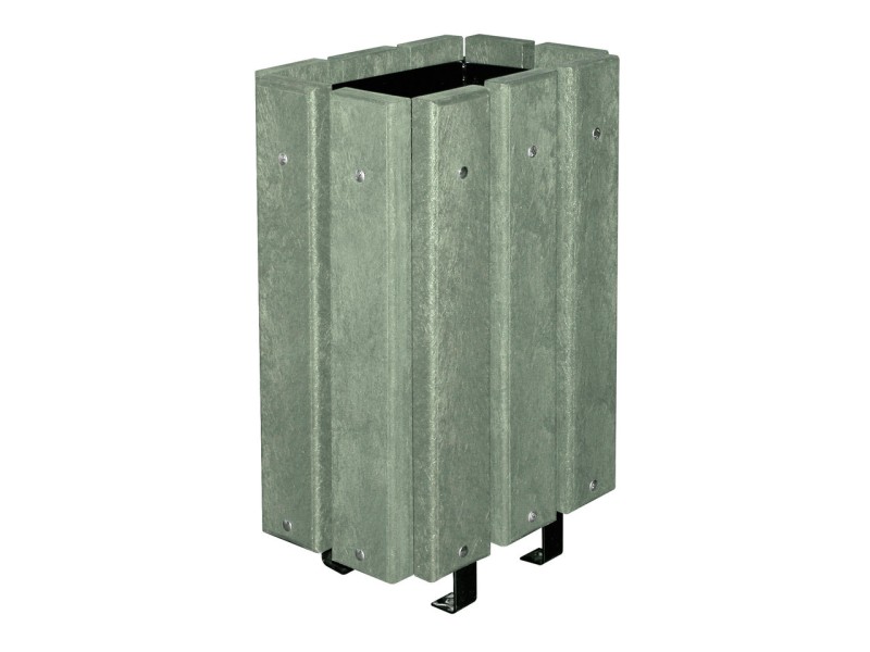 Corbeille de ville Moray - lames plastique recyclé Corbeille de ville Moray - lames plastique recyclé