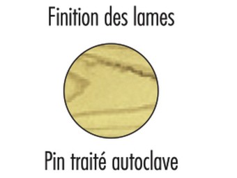 Corbeille de ville Brême - lames pin traité autoclave