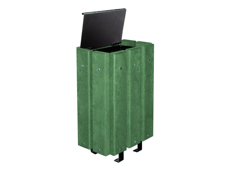 Corbeille de ville Moray - lames plastique recyclé Corbeille de ville Moray - lames plastique recyclé