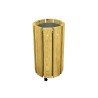 Corbeille de ville Trèves ronde - lames pin traité autoclave
