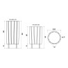 Corbeille de ville Trèves ronde - lames pin traité autoclave