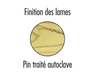 Corbeille de ville Trèves double flux - lames pin autoclave