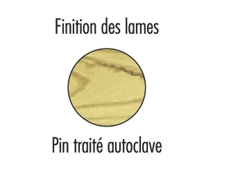 Corbeille de ville Trèves double flux - lames pin autoclave Corbeille de ville Trèves double flux - lames pin autoclave